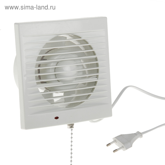 Вентилятор вытяжной d 115 mm, (220 В, 20 Вт, 180 м3/ч, 34 Ра ) с кабелем и выключателем - Фото 1