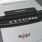 Шредер Rexel Optimum AutoFeed 90X, фрагменты 4х28 мм, 90 листов, скрепки, скобы, пл.карты - Фото 5