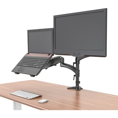 Кронштейн Cactus CS-VM-LH08-BK, для монитора/ноутбука, 13"-27", до 8 кг, чёрный