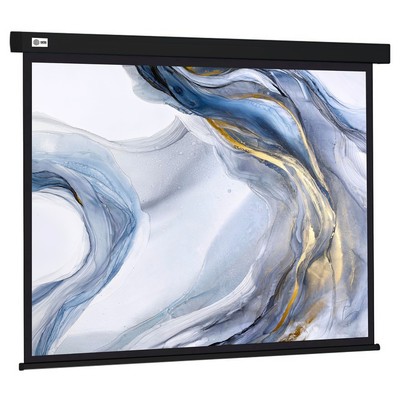 Экран Cactus CS-PSW-180×180-BK, 180×180 см, 1:1, настенно-потолочный, рулонный, чёрный