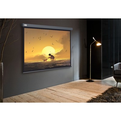 Экран Cactus CS-PSW-124×221-SG 124.5×221 см, 16:9, настенно-потолочный, рулонный, серый