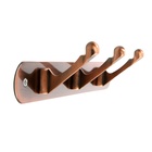 Вешалка ТУНДРА TVT001, металлическая, трёхрожковая, цвет медь - Фото 5