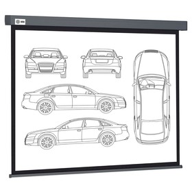 Экран Cactus 168x299см CS-PSW-168X299-SG, 16:9, настенно-потолочный, рулонный, серый