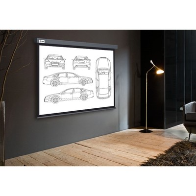 Экран Cactus CS-PSW-168×299-SG 168×299 см, 16:9, настенно-потолочный, рулонный, серый