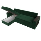 Угловой диван «Дубай лайт», еврокнижка, угол левый, велюр, цвет зелёный - Фото 7