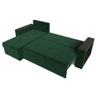 Угловой диван «Дубай лайт», еврокнижка, угол левый, велюр, цвет зелёный - Фото 9