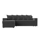 Угловой диван «Дубай лайт», еврокнижка, угол левый, велюр, цвет серый - Фото 2