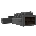 Угловой диван «Дубай лайт», еврокнижка, угол левый, велюр, цвет серый - Фото 3