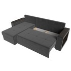 Угловой диван «Дубай лайт», еврокнижка, угол левый, велюр, цвет серый - Фото 8