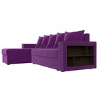 Угловой диван «Дубай лайт», еврокнижка, угол левый, микровельвет, цвет фиолетовый - Фото 3