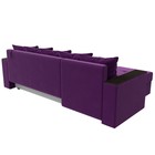 Угловой диван «Дубай лайт», еврокнижка, угол левый, микровельвет, цвет фиолетовый - Фото 6