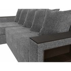Угловой диван «Дубай лайт», еврокнижка, угол левый, рогожка, цвет серый - Фото 4