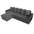 Угловой диван «Дубай лайт», еврокнижка, угол левый, рогожка, цвет серый - Фото 5