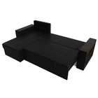 Угловой диван «Дубай лайт», еврокнижка, угол левый, экокожа, цвет чёрный - Фото 9
