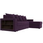 Угловой диван «Дубай лайт», еврокнижка, угол правый, велюр, цвет фиолетовый - Фото 3