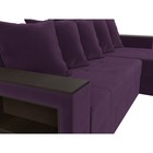 Угловой диван «Дубай лайт», еврокнижка, угол правый, велюр, цвет фиолетовый - Фото 4