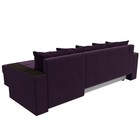 Угловой диван «Дубай лайт», еврокнижка, угол правый, велюр, цвет фиолетовый - Фото 6