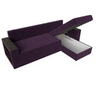 Угловой диван «Дубай лайт», еврокнижка, угол правый, велюр, цвет фиолетовый - Фото 7