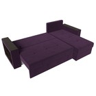 Угловой диван «Дубай лайт», еврокнижка, угол правый, велюр, цвет фиолетовый - Фото 9