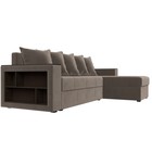 Диван угловой «Дубай лайт», правый угол, механизм еврокнижка, велюр, цвет коричневый - Фото 3