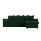 Угловой диван «Дубай лайт», еврокнижка, угол правый, велюр, цвет зелёный - Фото 2