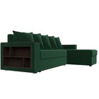 Угловой диван «Дубай лайт», еврокнижка, угол правый, велюр, цвет зелёный - Фото 3