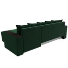 Угловой диван «Дубай лайт», еврокнижка, угол правый, велюр, цвет зелёный - Фото 6