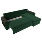 Угловой диван «Дубай лайт», еврокнижка, угол правый, велюр, цвет зелёный - Фото 8