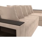 Диван угловой «Дубай лайт», правый угол, механизм еврокнижка, велюр, цвет бежевый - Фото 4