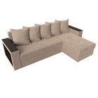 Диван угловой «Дубай лайт», правый угол, механизм еврокнижка, велюр, цвет бежевый - Фото 5