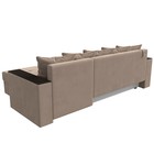 Диван угловой «Дубай лайт», правый угол, механизм еврокнижка, велюр, цвет бежевый - Фото 6