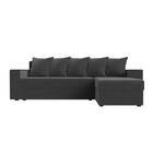 Угловой диван «Дубай лайт», еврокнижка, угол правый, велюр, цвет серый - Фото 2