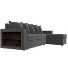 Диван угловой «Дубай лайт», правый угол, механизм еврокнижка, велюр, цвет серый - Фото 3