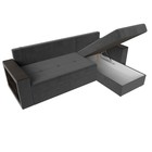 Диван угловой «Дубай лайт», еврокнижка, правый, велюр, цвет серый - Фото 7