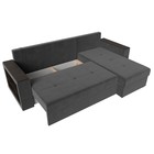 Угловой диван «Дубай лайт», еврокнижка, угол правый, велюр, цвет серый - Фото 8
