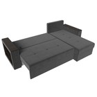 Угловой диван «Дубай лайт», еврокнижка, угол правый, велюр, цвет серый - Фото 9
