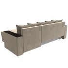 Диван угловой «Дубай лайт», правый угол, механизм еврокнижка, микровельвет, цвет бежевый - Фото 6