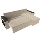 Диван угловой «Дубай лайт», правый угол, механизм еврокнижка, микровельвет, цвет бежевый - Фото 8