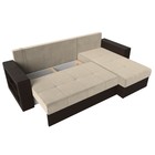 Угловой диван «Дубай лайт», угол правый, цвет микровельвет бежевый / экокожа коричневый - Фото 8