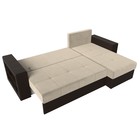 Диван угловой «Дубай лайт», правый угол, цвет микровельвет бежевый / экокожа коричневый - Фото 9