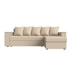Угловой диван «Дубай лайт», еврокнижка, угол правый, экокожа, цвет бежевый - Фото 2