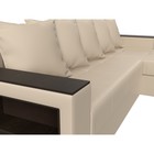 Угловой диван «Дубай лайт», еврокнижка, угол правый, экокожа, цвет бежевый - Фото 4