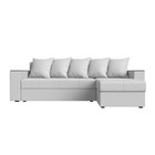 Угловой диван «Дубай лайт», еврокнижка, угол правый, экокожа, цвет белый - Фото 2