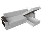 Угловой диван «Дубай лайт», еврокнижка, угол правый, экокожа, цвет белый  (артикул 9355097)  большой выбор товаров оптом и в розницу по низким ценам с доставкой