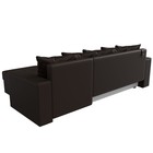 Угловой диван «Дубай лайт», еврокнижка, угол правый, экокожа, цвет коричневый - Фото 6