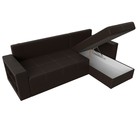 Угловой диван «Дубай лайт», еврокнижка, угол правый, экокожа, цвет коричневый - Фото 7