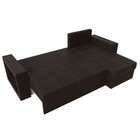Угловой диван «Дубай лайт», еврокнижка, угол правый, экокожа, цвет коричневый - Фото 9