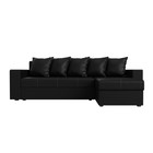 Угловой диван «Дубай лайт», еврокнижка, угол правый, экокожа, цвет чёрный - Фото 2