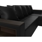 Угловой диван «Дубай лайт», еврокнижка, угол правый, экокожа, цвет чёрный - Фото 4