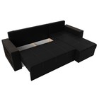 Угловой диван «Дубай лайт», еврокнижка, угол правый, экокожа, цвет чёрный - Фото 8